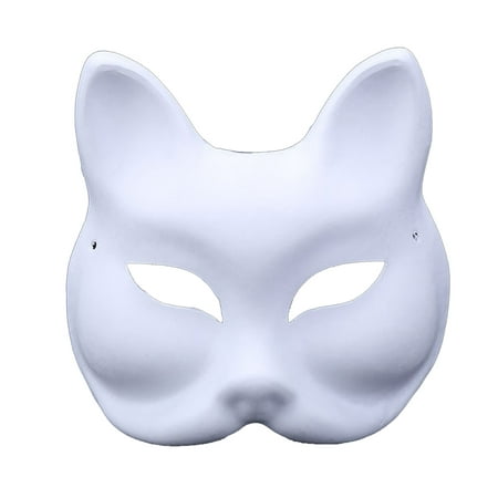 Maytalsory DIY White Mask Halloween White Plain Paper Full Face Opera ...