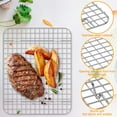thumbnail image 3 of 2-Pack Cooling Racks for Baking Stainless Steel Grid Wire Baking Rack Sturdy Grilling Rack 11.81×9.05in, 3 of 10