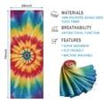 thumbnail image 2 of Rainbow Tie Dye Mandala Pattern Hot Yoga Mat Towel Non Slip for Hot Yoga - Quick-Drying Yoga Mat Cover with 4 Corner Pockets with Travel Bag - Hot Yoga Towel Non Slip 70"x26", 2 of 6