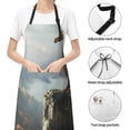 thumbnail image 6 of Vsdgher Autumn Dragon Mountain View Waterproof Apron with 2 Pockets Kitchen Chef Aprons Bibs for Grooming Cooking Baking Painting Gardening, 6 of 8