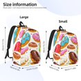 thumbnail image 3 of Yiaed Color Donut Print Backpack, Premium Laptop Backpack, Travel Backpack for Women, Lightweight Backpacks, Comfortable Back Pack-Medium, 3 of 5