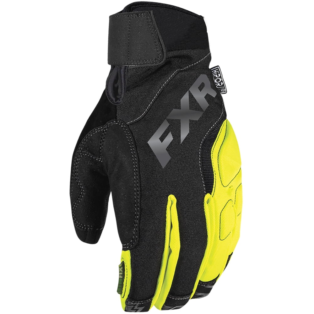 FXR Mens Black/HiVis Attack Lite Gloves Snowmobile 2020