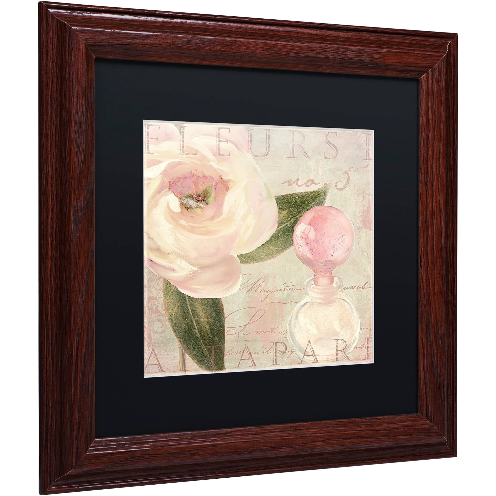 Trademark Fine Art "Parfum de Roses II" Canvas Art by Color Bakery Black Matte, Wood Frame