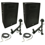 Harmony Audio HA-V15P Pro DJ 15" Passive 900W PA Speaker 1/4" Cable & Wall Mount