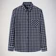 thumbnail image 4 of ZRGHAOYLQ Flannel Cotton Shirts for Men Long Sleeve Clearance Open Front Plaid Shirts Jacket Business Casual Button Down Shirt Tops Lightweight Trendy Tshirts, 4 of 4