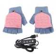 thumbnail image 2 of Guantes Calefactables Por USB, 1 Par, Tejidos De Invierno, Sin Dedos, Doble, 2 of 8