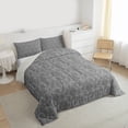 thumbnail image 3 of Feelyou Women Damask Floral Twin Comforter Sets, Sliver Halloween Ghost Bedding Set, 2pcs, 3 of 8
