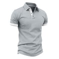 thumbnail image 4 of DagobertNiko Mens Shirts Solid Color Breathable Button Turndown Collar Casual Premium Short Sleeve Summer Top, 4 of 5
