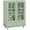 Mint Green, variant on Narrow Glass Display Cabinet, Sideboard with Storage, 36" Kitchen Buffet Storage Cabinet with 2 Glass Doors and 1 Drawer, Mint Green