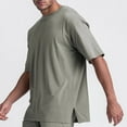 thumbnail image 2 of Camiseta deportiva holgada para hombre: mangas cortas abiertas, estilo informal, adecuada para el día a día/casa, tallas S-XXL, fácil de combinar con pantalones, 2 of 4