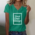 thumbnail image 2 of TaTaai Fashion Casual Women Top Cotton Custom 1 Piece Summer V Neck Short Sleeve Loose Fit Soft Breathable Daily Lounge Street Casual Wear Blouse Gift, 2 of 7