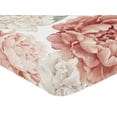 thumbnail image 2 of Sweet Jojo Designs Peony Floral Garden Flower Pink and Ivory Fitted Crib Sheet, 2 of 6