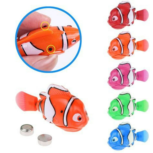 Swim Electronic Battery Powered Fish Toy Interactive Toys Pet for Kid Bathing Fishing Tank Decorating Act Like Real Fish 4 Walmart