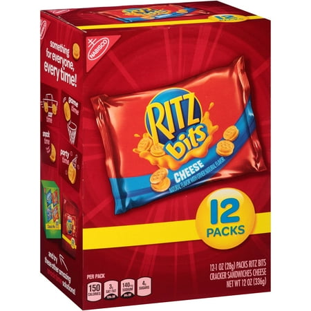 Nabisco Ritz Bits Cheese Cracker Sandwiches, 1 oz, 12 count