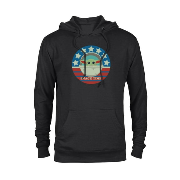 Star Wars The Mandalorian the Child Snack Time Americana - Pullover Hoodie for Adults - Customized-Black