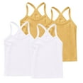 thumbnail image 3 of Eltusu Girls Cotton Tank Tops, Sleeveless Y-Back 4 Pieces Sports Kids Undershirts Yellow Size 2-3 T, 3 of 5