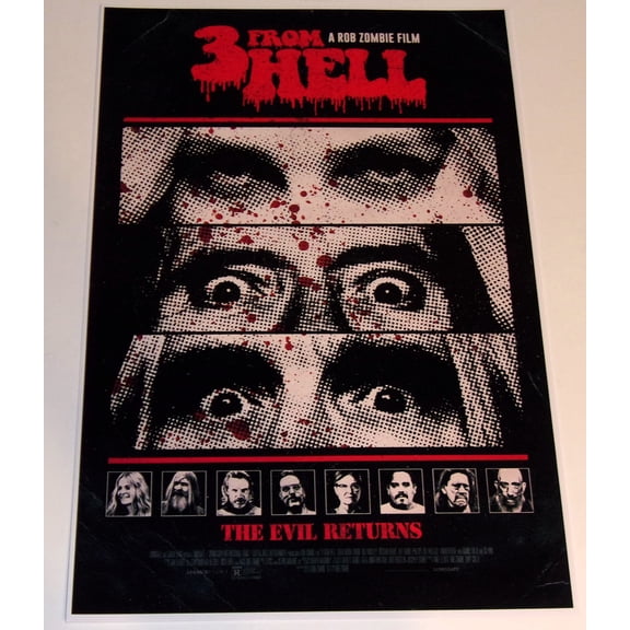 3 From Hell Rob Zombie Horror Poster (The Evil Returns) 2019 Sid Haig 19"x13" Bill Moseley Sherri Moon Zombie USA #3 Version (House of 1000 Corpses and Devils Rejects Sequel)