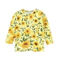 thumbnail image 5 of Cute Summer Tops for Girls Size 6-7 Soft Casual 3/4 Sleeve Crew Neck Girls Tops Funny Daisy Printed Tees Girls Fashion Tee Tops Multicolor 11-12 Years, 5 of 6