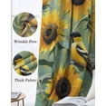 thumbnail image 3 of Yellow Sunflowers Birds Blackout Curtains for Bedroom Living Room Darkening Curtains 63 Inches Long Spring Floral Country Pastoral Window Curtain 2 Panels Set Window Treatment Grommet Drapes 52"x63", 3 of 9