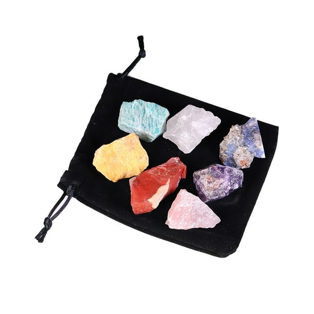 Bolsa de regalo de piedras de cristal de 7 piezas -3cm Sunnimix Piedras de cristal natural