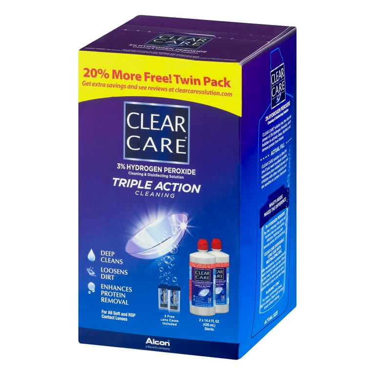 Clear Care Cleaning & Disinfecting Solution Triple Action Cleaning
