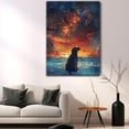 thumbnail image 4 of Pet Decor Starry Night Van Gogh Inspired Pointer Dog Pet Canvas Family Friend Peace Oil Painting Art Print Poster Wall Decor, 4 of 5