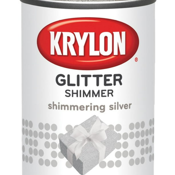 Krylon Glitter Shimmer Spray, Shimmering Silver, 4 oz.