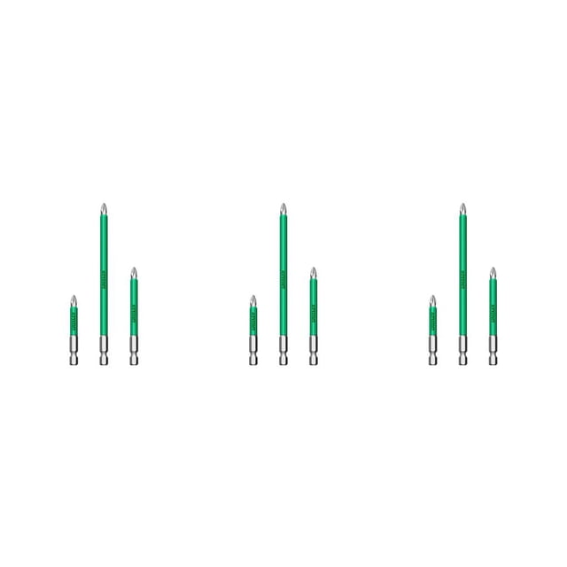 Riwesomey Kit de brocas de destornillador GREENER antideslizante DIY extracción destornillador herramientas de repuesto Extractor 65/90/150mm 3 uds Type1 NO1 Riwesomey CBP262725