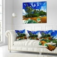 thumbnail image 2 of Designart Paradise Beach in Hawaii Island - Modern Seascape Throw Pillow - 16x16, 2 of 4