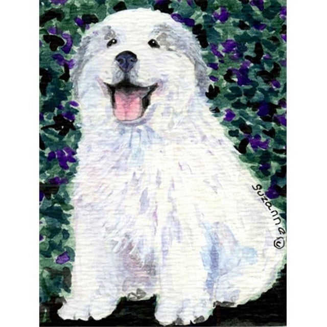 Carolines Treasures SS8856CHF 28 x 40 In. Great Pyrenees Flag Canvas- House Size