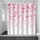 thumbnail image 4 of Cortina de ducha para San Valentín | Diseño romántico de corazón de rosa roja | Tela 100 % poliéster impermeable | Incluye ganchos | Decoración de baño para parejas, amantes, spa, gimnasio, hoga, 4 of 5