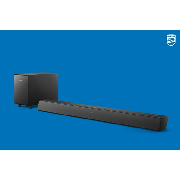 Philips B5306 2.1 Soundbar with Wireless Subwoofer, Bluetooth, HDMI ARC Support, 3.5mm Audio Jack and USB Port, TAB5306, 2.1 Channel, HDMI ARC