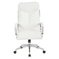 thumbnail image 2 of Executive Faux Leather High Back Chair in White with Padded Arms, 2 of 5