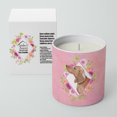thumbnail image 2 of Carolines Treasures CK4207CDL Dachshund Soy Candle 10 oz Decorative Gift Scented Soy Candles for Home Pink Flowers 10 oz, 2 of 2