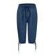 thumbnail image 5 of Pantalones de lino para mujer con bolsillos, cintura alta con cordón elástico, largo cinco octavos, confeccionados en suave tejido de poliéster, informales, para el parque, fiestas o citas., 5 of 6