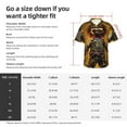 thumbnail image 5 of Lsque Chucky Pattern Hawaiian Shirt for Men Unisex Summer Beach Casual Short Sleeve Cotton Linen Button Down Shirts-Large, 5 of 6
