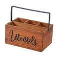 thumbnail image 2 of Elegante soporte para utensilios de cocina, organizador de madera para cocina. Marrón claro, 2 of 9