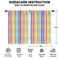 thumbnail image 2 of Blackout Kids Curtains,Colorful Striped Checkered Pattern Childrens Insulated Curtains Set Of 2,Bedroom Essentials,Toddler Room Decor 42"x63", 2 of 5