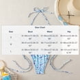 thumbnail image 3 of HOMBOM Bathing Suit for Women Swimwear Beach Two Piece Floral High Cut Bikini Light Blue Ladies Swimsuit, 3 of 6