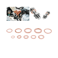 thumbnail image 2 of 200Pcs Copper Washer Gasket Nut Bolt Set Flat Sealing O Ring Solid Gasket Assortment Kit Car Engine Oil Gasket Plug, 2 of 8