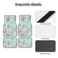 thumbnail image 4 of Fotbe Vintage Floral Juego de 4 Tapetes para Auto con Estampado – Alfombrillas de Goma Reforzada, Diseño Antideslizante, Protección para Todo el Año – Vehículos, Autos, Camionetas y SUVs, 4 of 7