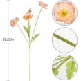 thumbnail image 3 of 10PCS Poppy Flowers Artificial Silk Poppy Flowers Faux Poppy Stems Silk Single Flowers for Home Decor Bouquet Wedding Party Table Centerpiece Arrangement(White) A, 3 of 5