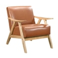 thumbnail image 1 of Lexicon Damala Fauteuil d'Appoint en Similicuir Brun Mat, 1 of 10