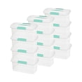 thumbnail image 1 of Sterilite 18748606 Medium Nesting ShowOffs Clear File Box w/ Latches  (12 Pack), 1 of 10