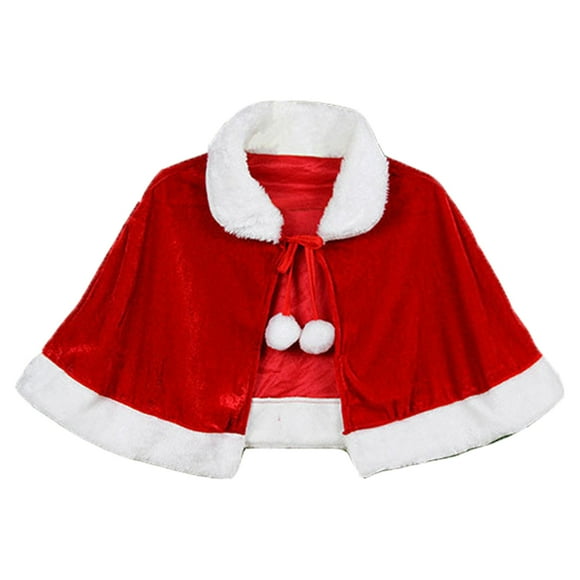 Christmas Shawl Cloak Cape Mrs Santa Claus Cape Halloween Costume Christmas Costume