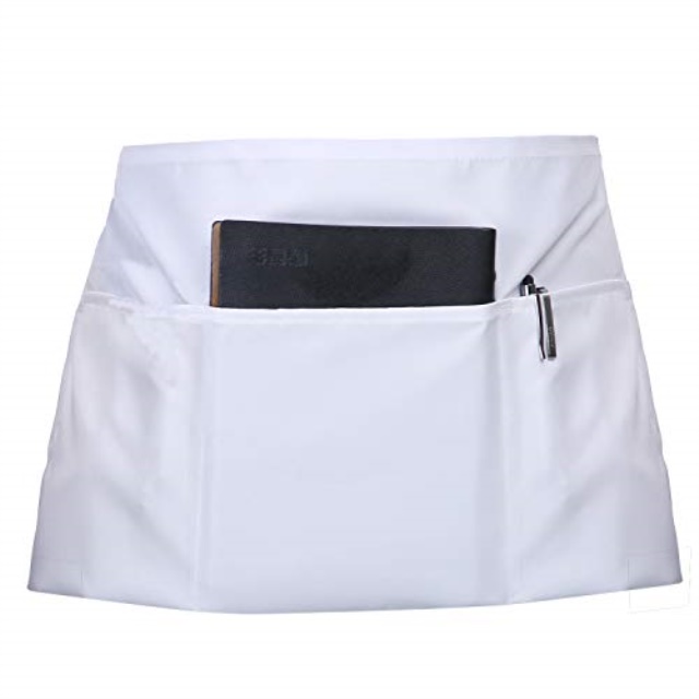 SONGXIN Server Aprons with 3 Deep Pockets Waist Apron Waiter Waitress