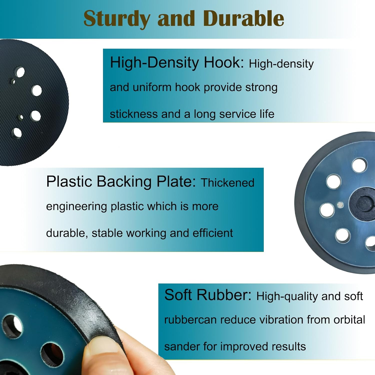 2 packs of 5-inch 8-hole replacement sandpaper pads suitable for sanders - 5-inch hook-and-loop sandpaper pads suitable for 5010, 5030/, 5031, 5041, 01 random orbital sanders