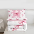 thumbnail image 5 of Erosebridal Dreamy Princess Style Full Size Comforter Sets,Pink Bowtie Monogrammed H Bedding Sets For Princess, Reversible 3-Piece, 5 of 7