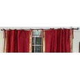 thumbnail image 4 of Lined Tie Top Sari Curtains 80" W X 63" L matching tiebacks- Handcrafted Maroon Indian Drapes with Lining, Offering Privacy and Insulation for Living Room/Bedroom/Dining Room, Sold in Pairs, 4 of 6