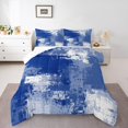 thumbnail image 1 of Erosebridal Gradient Ombre Bedding King Comforter Set,Abstract Artwork Bedding Sets King with Comforter,Microfiber Reversible Comforter Sets King Size,Oil Painting Decor,3pcs, 1 of 8